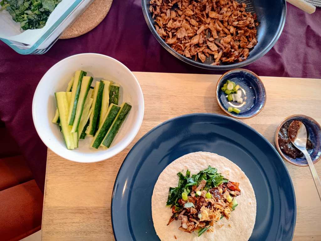 Hoisin Mushroom & Crispy Greens&nbsp;Tacos