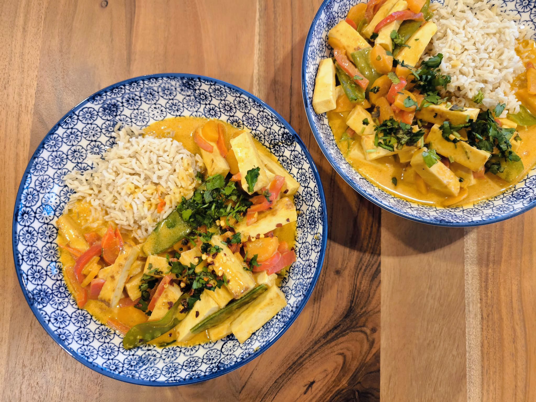 Thai Red Curry with Crispy Tofu & Brown Rice