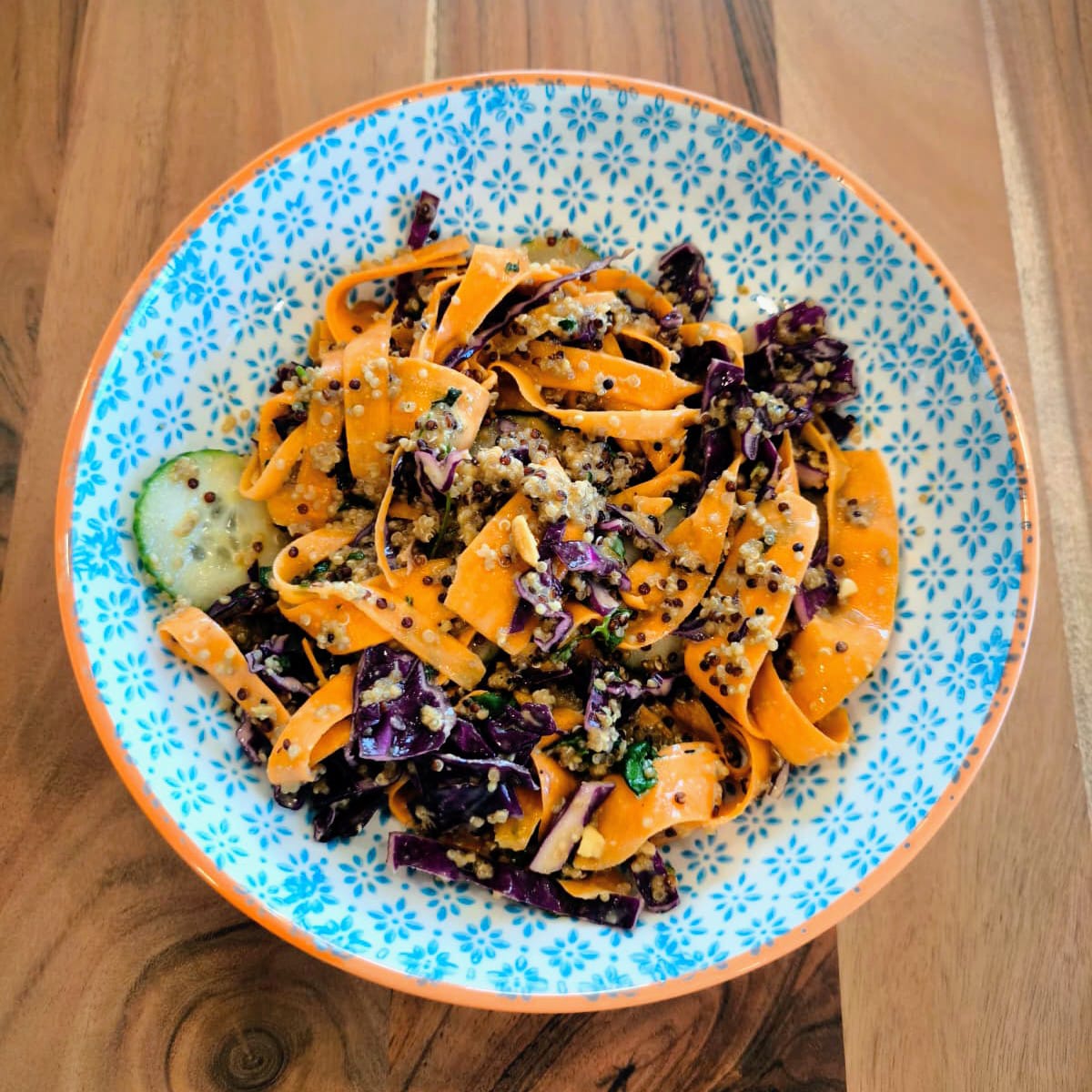 Quinoa & Crunchy Veggie Salad with Peanut Dressing